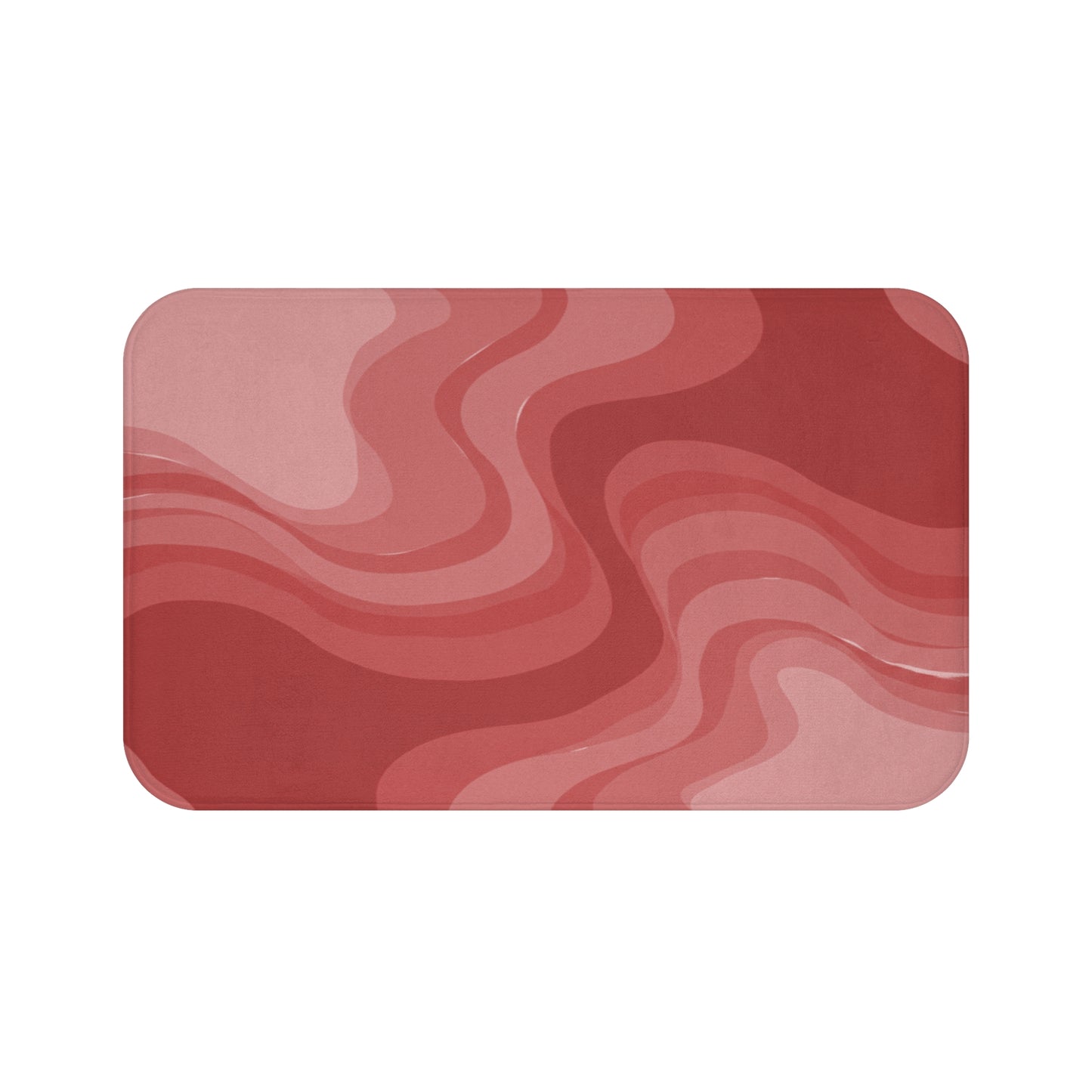 Power Red Wavey 34" x 21" Bath Mat