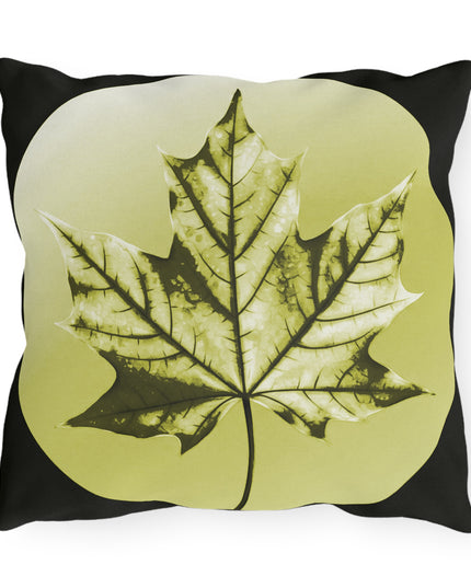 Lemongrass Maple Leaf 16" x 16" Outdoor Pillow