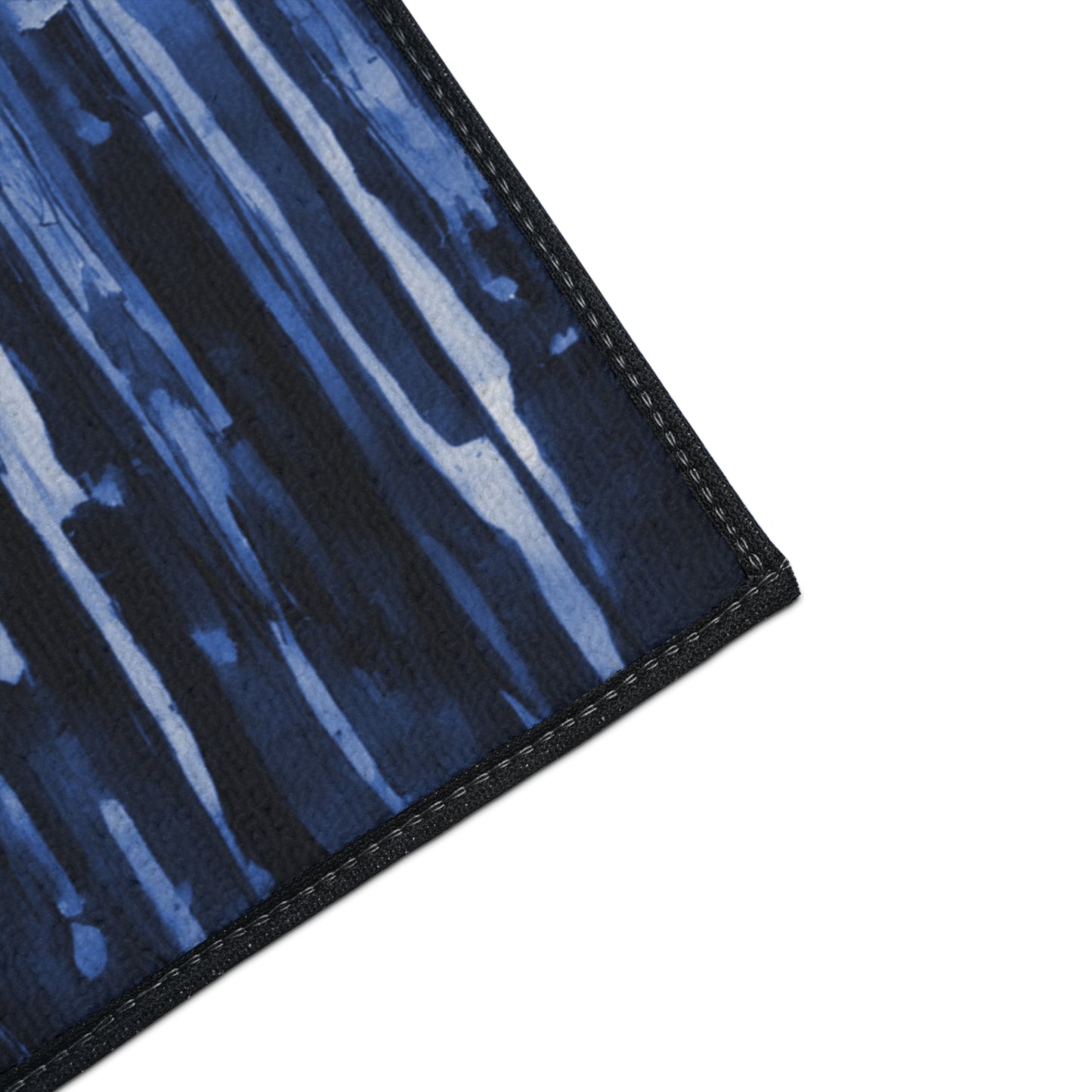 Striped Deep Blue 24" x 36" Heavy Duty Floor Mat
