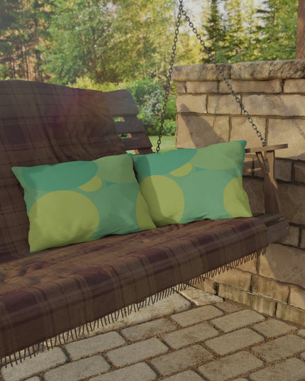 Pastel Green Patches 20" x 14" Outdoor Pillow