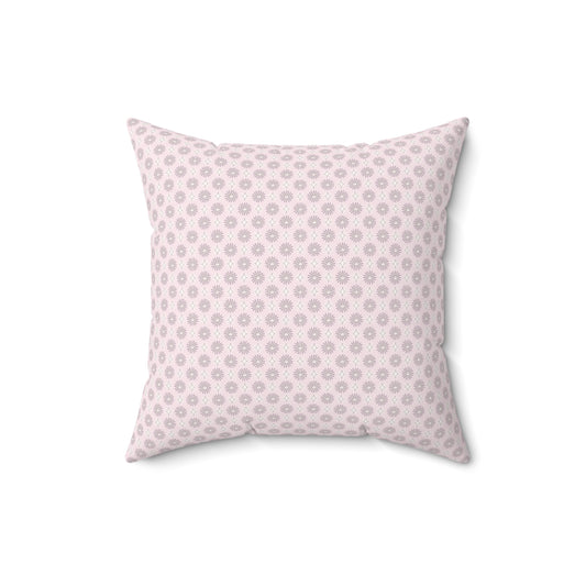 Pink Mornings Star-crossed Bodies Faux Suede Square Pillow, 16" x 16"