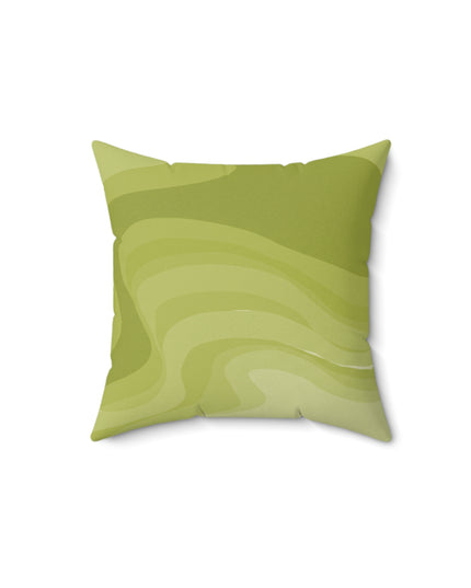 Lemon Wavey 14" x 14" Faux Suede Square Pillow