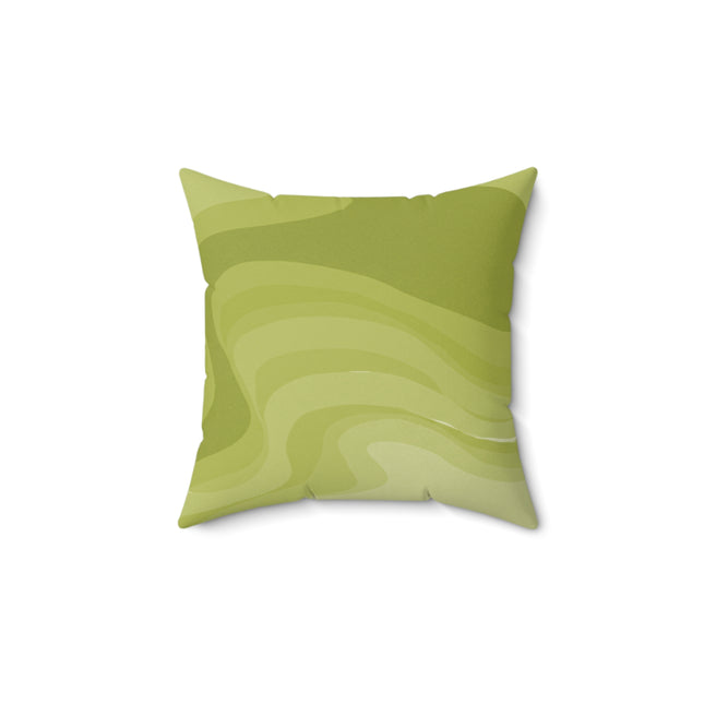 Lemon Wavey 14" x 14" Faux Suede Square Pillow