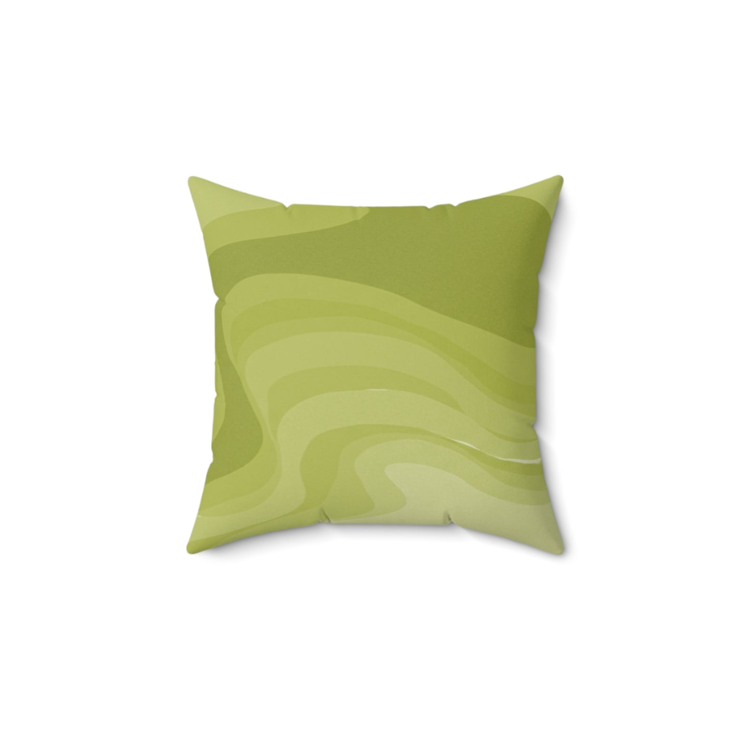 Lemon Wavey 14" x 14" Faux Suede Square Pillow