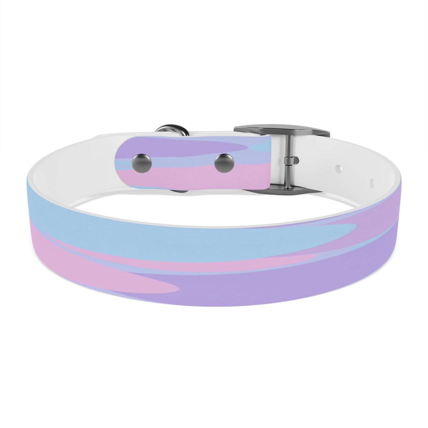 Pastel Purple and Mauve Patches Medium Dog Collar