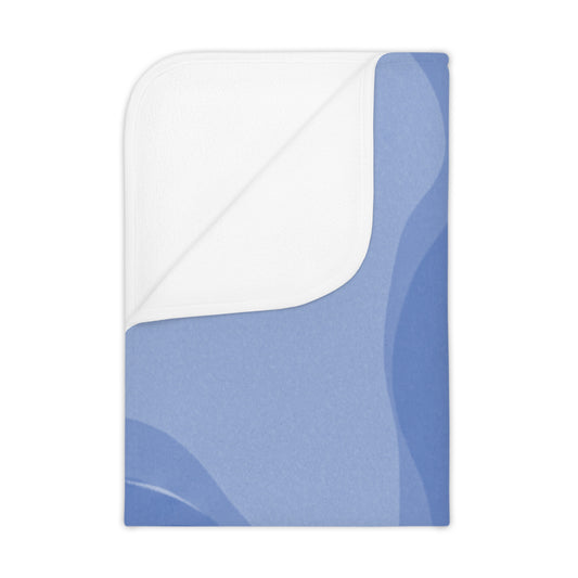 Deep Blue Wavey Toddler Blanket, 30" x 40"