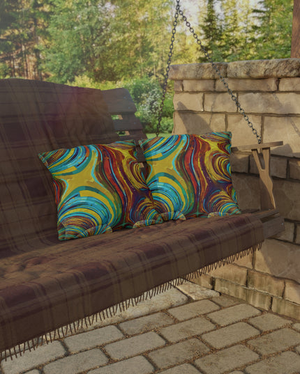 Uzi Spiral Alpha Outdoor Pillow, 16" x 16"