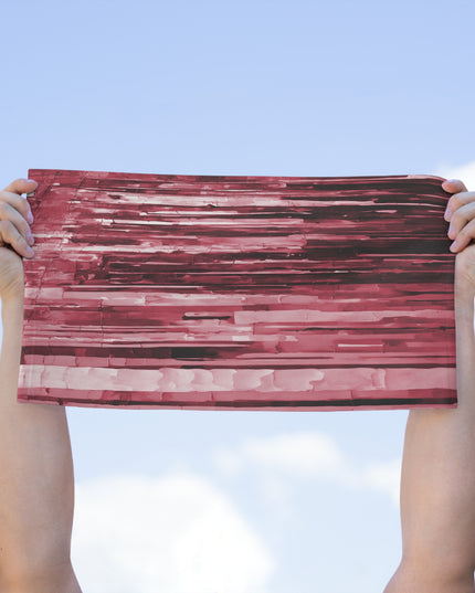 Striped Ruby Rally Towel, 11" x 18"