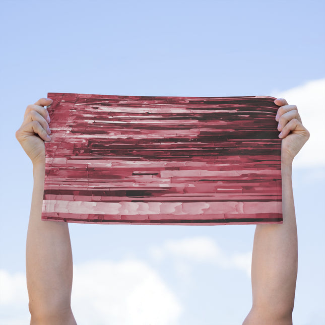 Striped Ruby Rally Towel, 11" x 18"