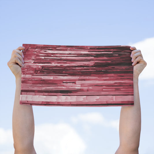 Striped Ruby Rally Towel, 11" x 18"