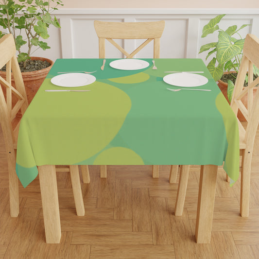 Pastel Green Patches Tablecloth, 55" x 55"