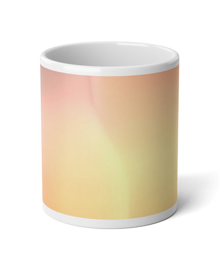 Hot Peach Fade 20 oz White Glossy Jumbo Mug