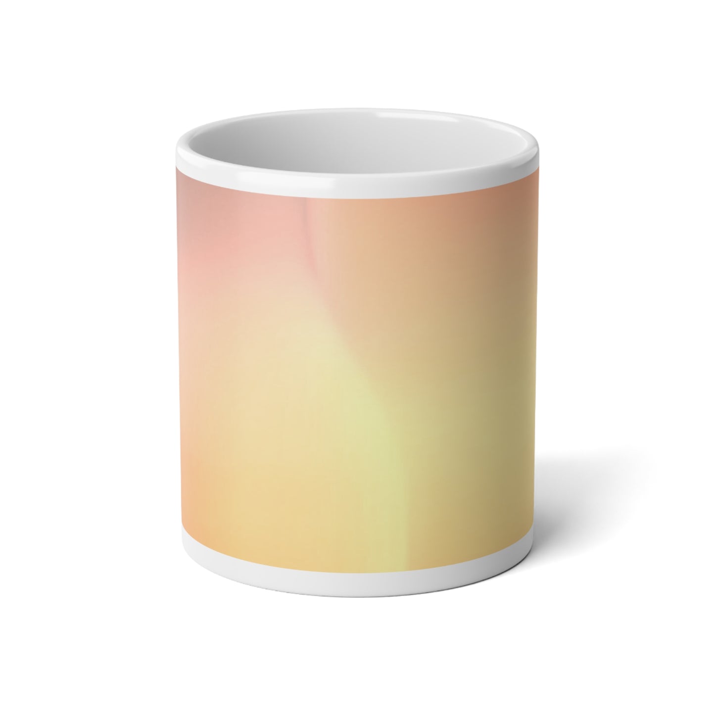 Hot Peach Fade 20 oz White Glossy Jumbo Mug