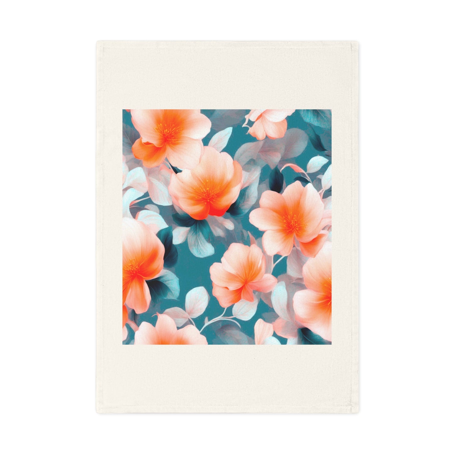 Orange Blossom Floral Bunch Cotton Tea Towel 19.6" x 27.5"