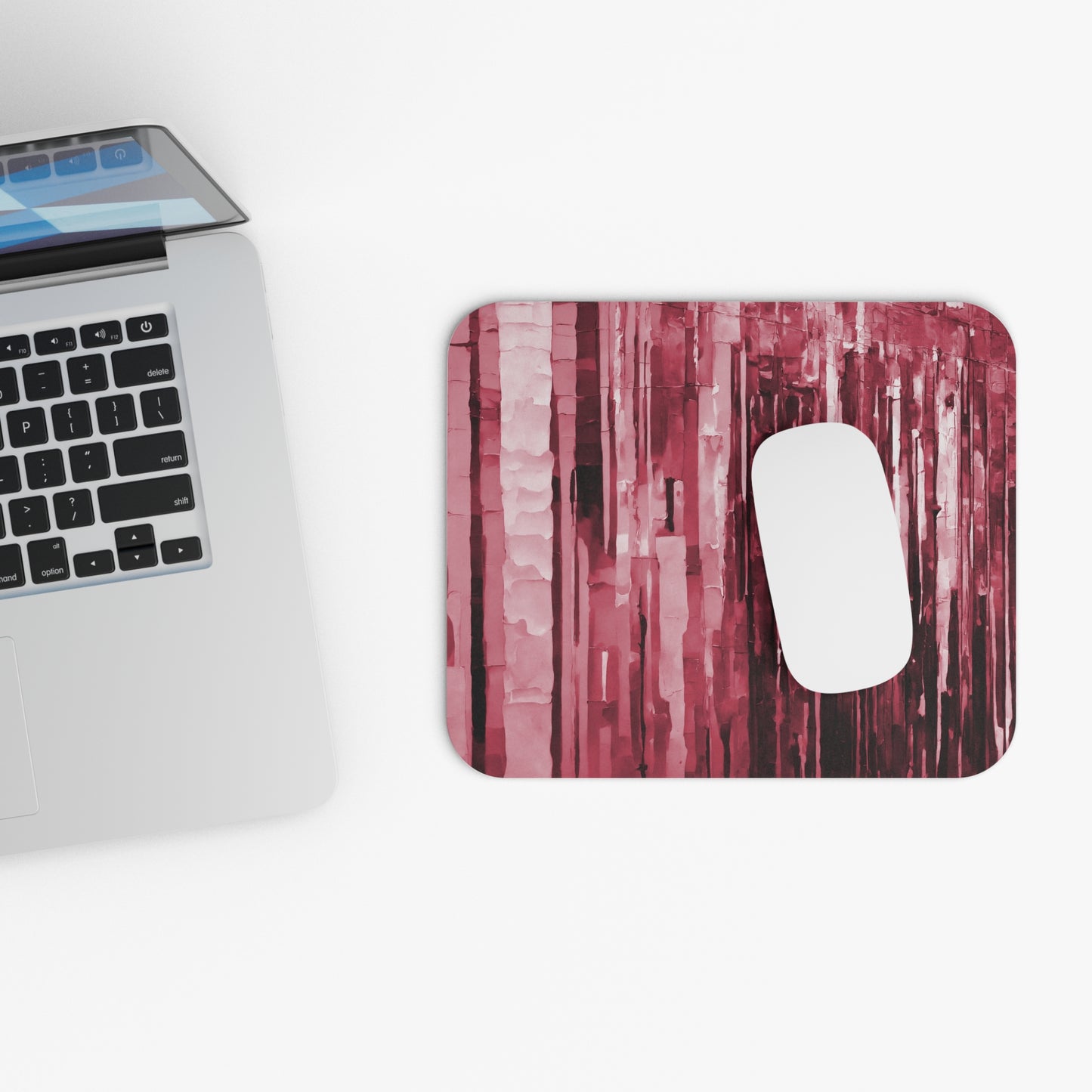 Striped Ruby Mouse Pad, 9" x 8" Rectangle