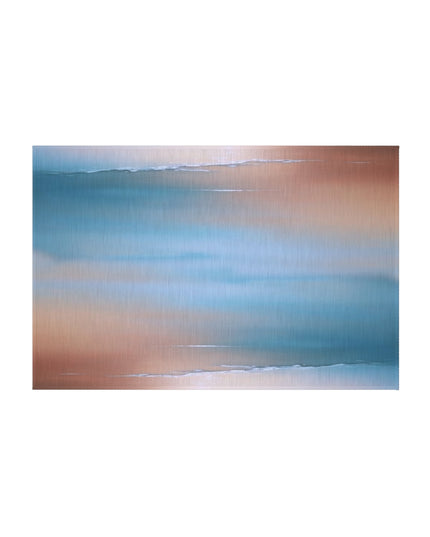 Blue Sea Peach Fog Outdoor Rug, 24" x 36"