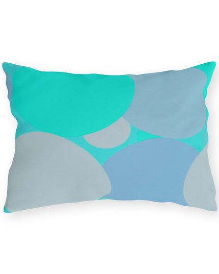 Pastel Tan and Tif Patches 20" x 14" Outdoor Pillow