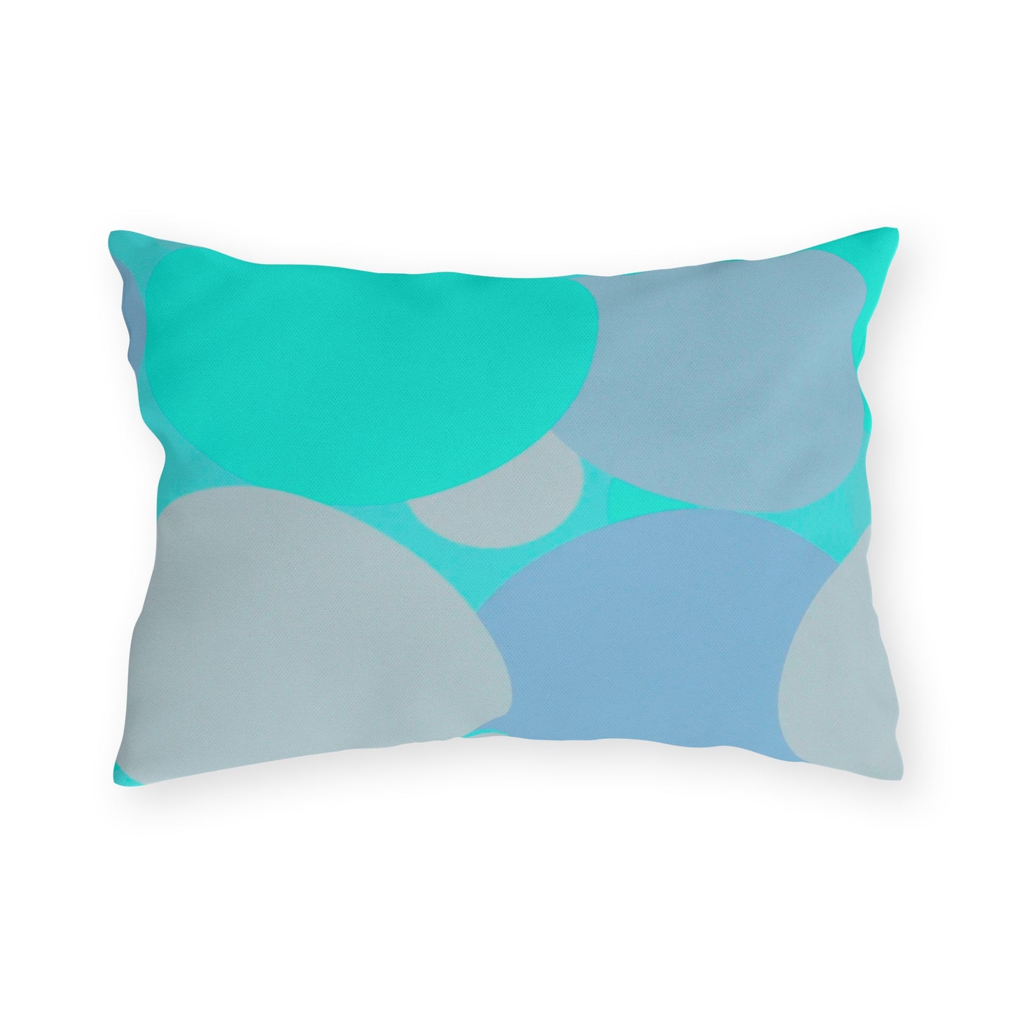 Pastel Tan and Tif Patches 20" x 14" Outdoor Pillow