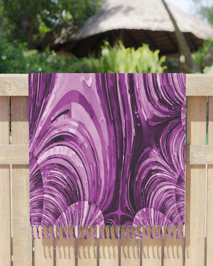 Uzi Spiral Powder Lavender 38" × 81" Boho Beach Cloth