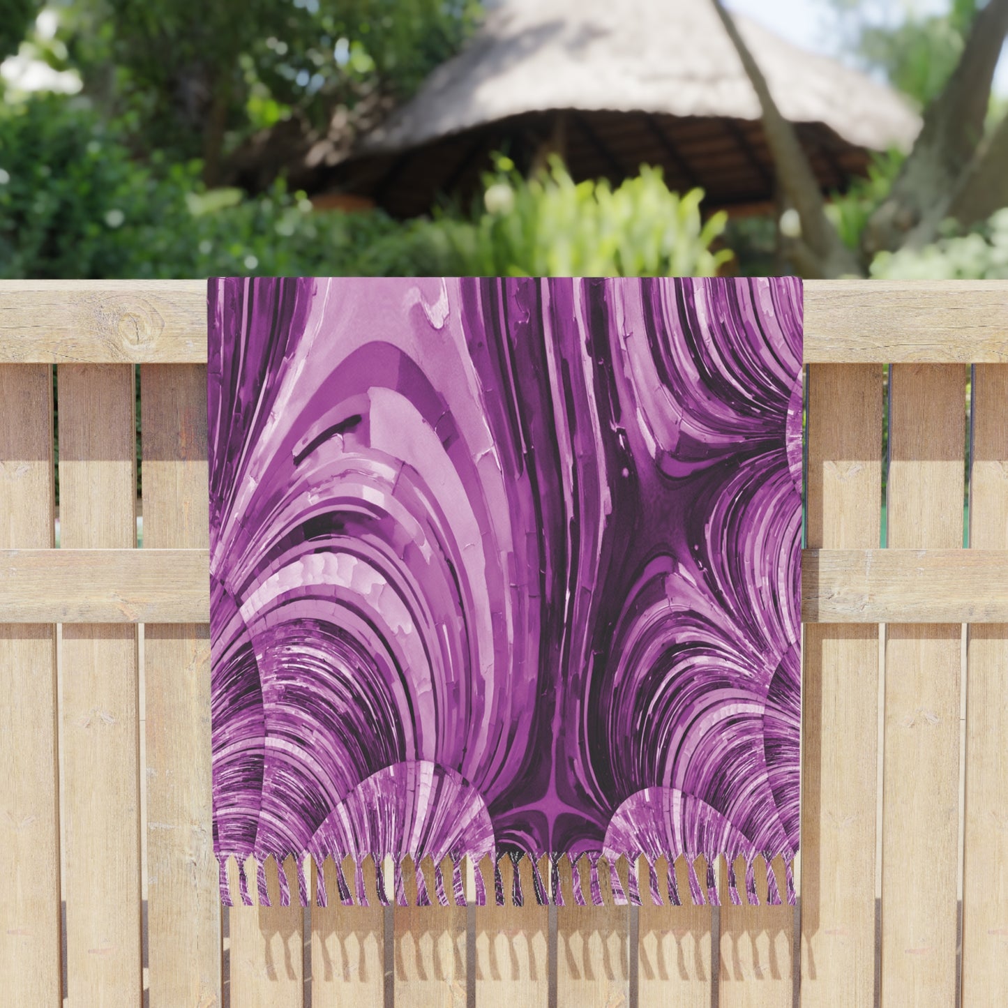 Uzi Spiral Powder Lavender 38" × 81" Boho Beach Cloth