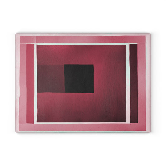 Red Shadow Glass Cutting Board, 11" x 15"