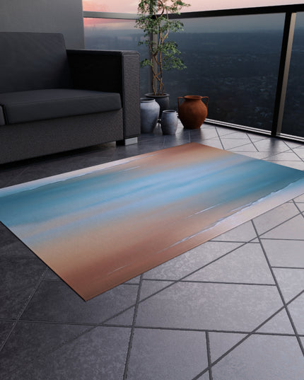 Blue Sea Peach Fog 48" x 72" Outdoor Rug