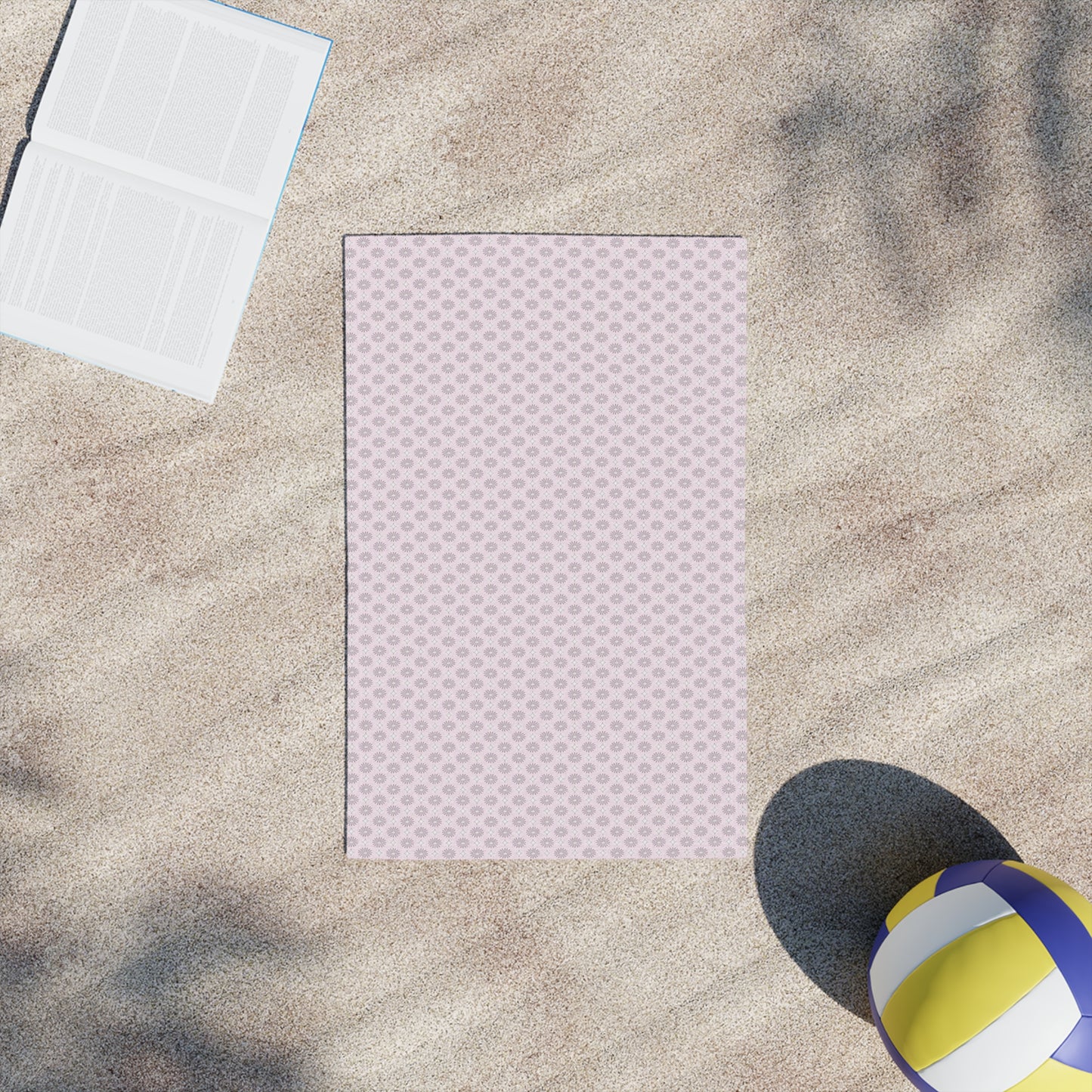 Pink Mornings Star-crossed Bodies Beach Towel, 18" x 27"