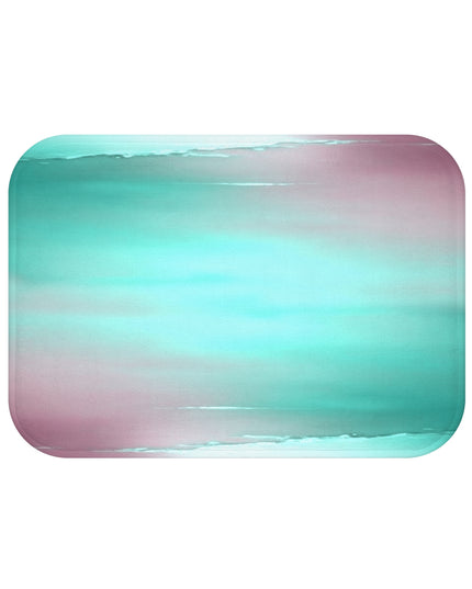 Green Sea Lavender Fog 24" x 17" Bath Mat