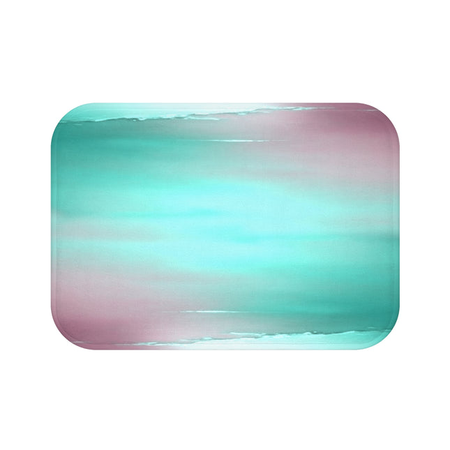 Green Sea Lavender Fog 24" x 17" Bath Mat