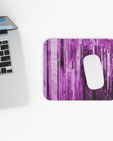 Striped Powder Lavender Mouse Pad, 9" x 8" Rectangle