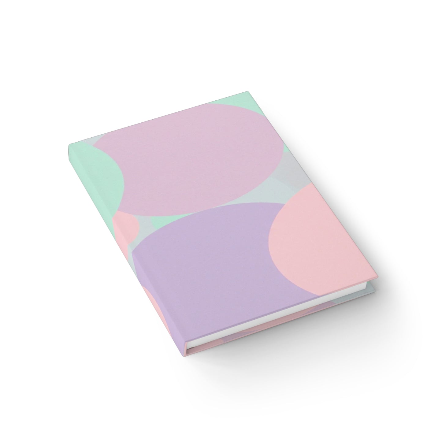 Pastel Peach and Soft Green Patches 5" x 7" Journal - 128 Ruled Line pages
