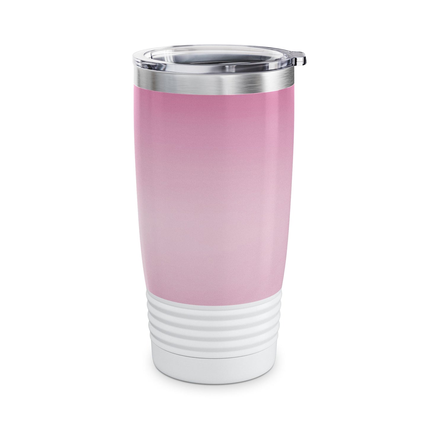 Pink Blush Fade Ringneck Tumbler, 20oz in white, steel and black