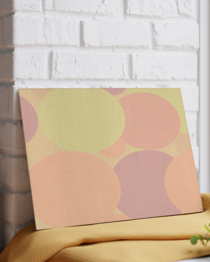 Pastel Hot Peach Patches 8" x 11" Glass Cutting Board