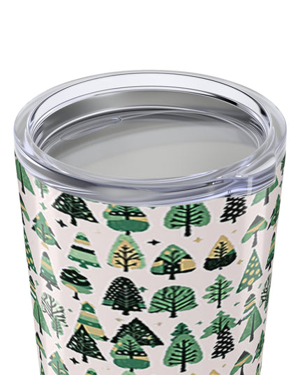 Mini Vintage Green Trees Tumbler 20oz
