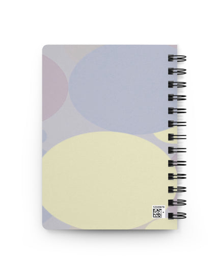 Pastel Soft Blue and Soft White Patches Spiral Bound Journal, 5" x 7" 150 pages