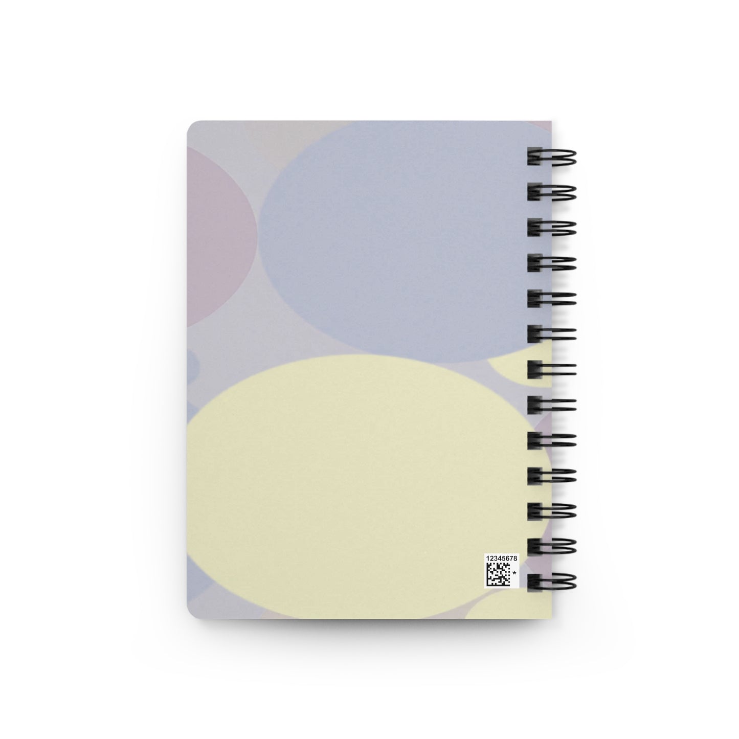 Pastel Soft Blue and Soft White Patches Spiral Bound Journal, 5" x 7" 150 pages