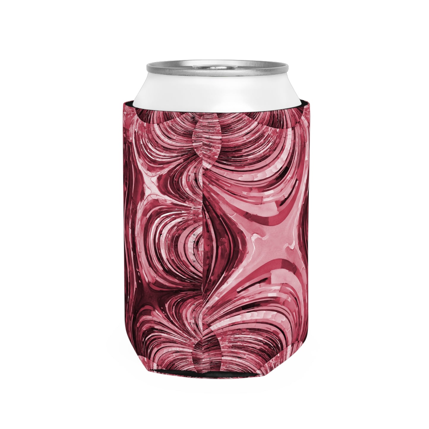 Uzi Spiral Ruby 12 oz Can Cooler Sleeve