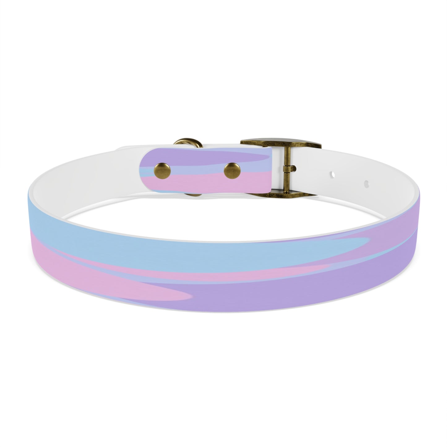 Pastel Purple and Mauve Patches Large Dog Collar