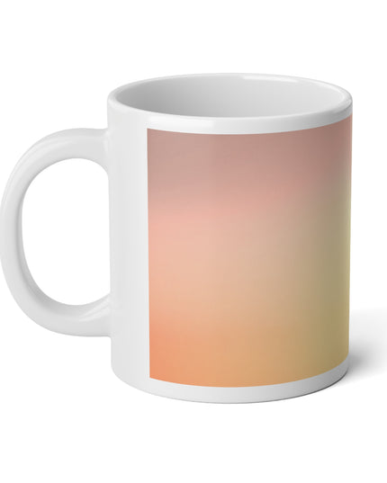 Hot Peach Fade 20 oz White Glossy Jumbo Mug