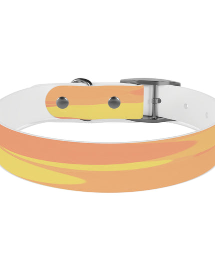 Pastel Bright Oranges Patches Medium Dog Collar