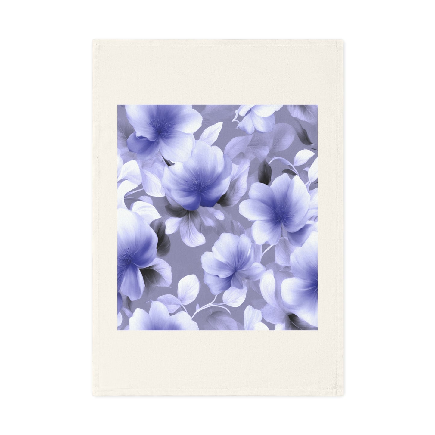 Indigo Blossom Floral Bunch Cotton Tea Towel 19.6" x 27.5"