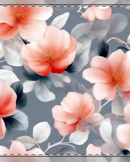 Red Blossom Floral Bunch Cotton Twill Napkin, 22" x 22"