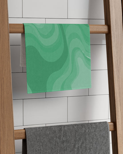Mint Green Wavey Rally Towel, 11" x 18"