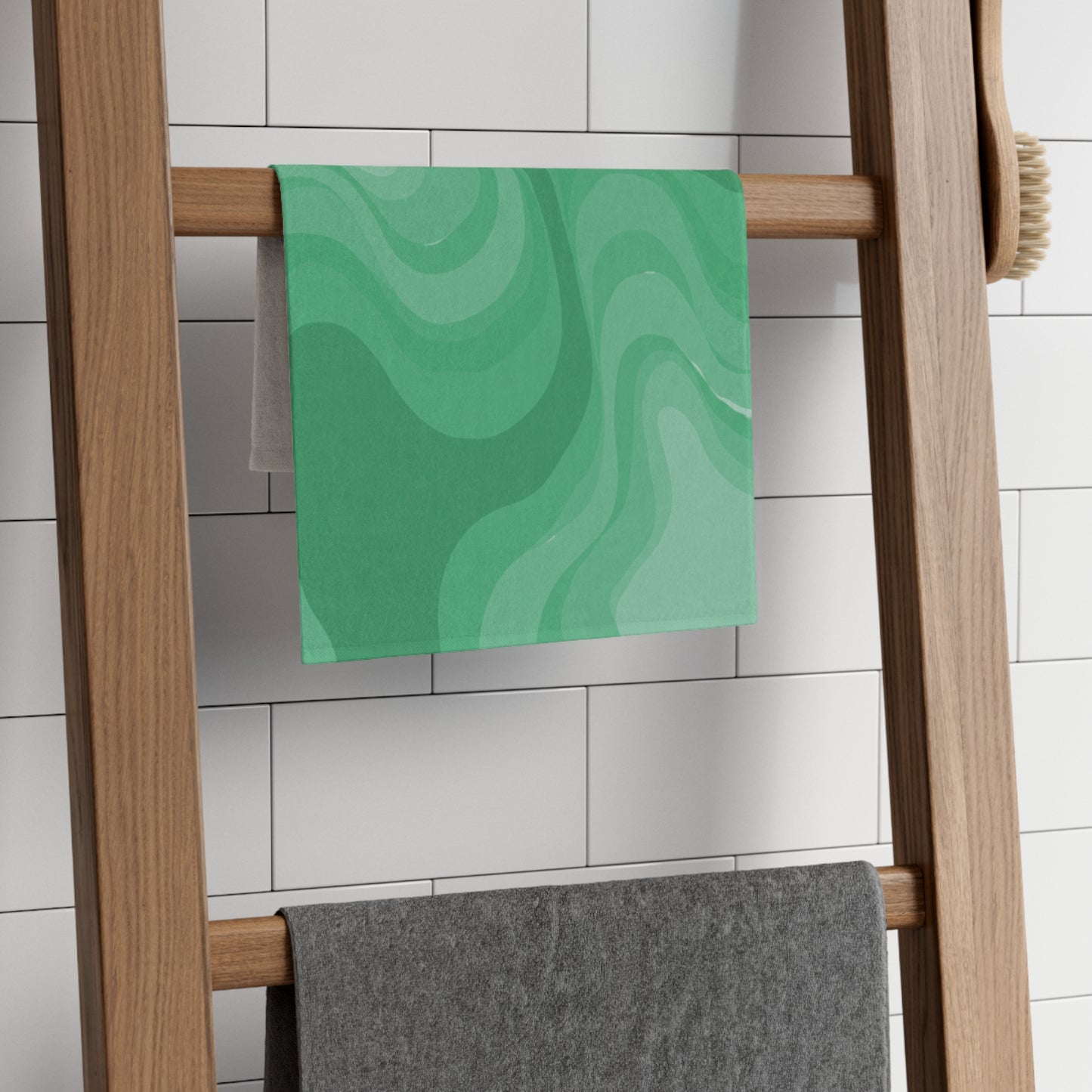 Mint Green Wavey Rally Towel, 11" x 18"