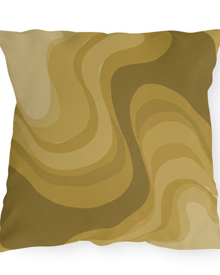 Brown Wavey 20" x 20" Outdoor Pillow