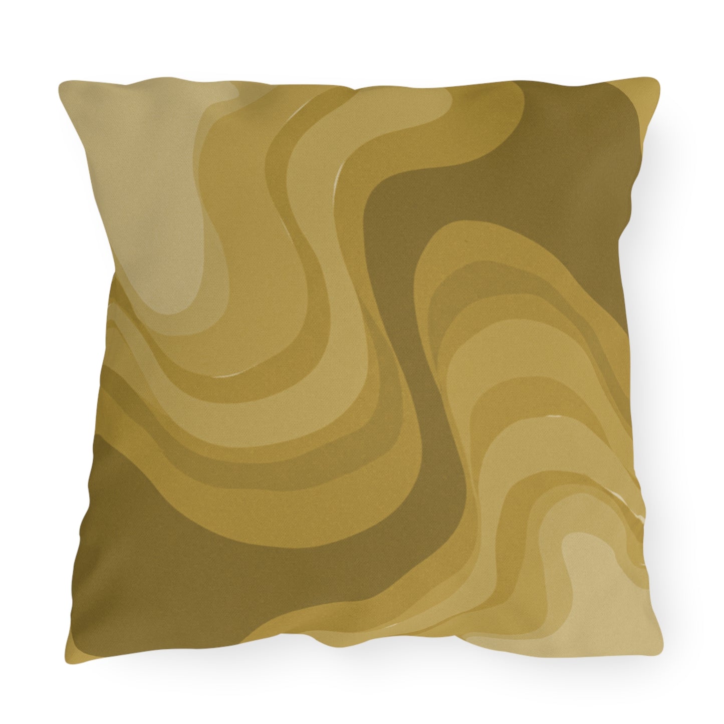 Brown Wavey 20" x 20" Outdoor Pillow