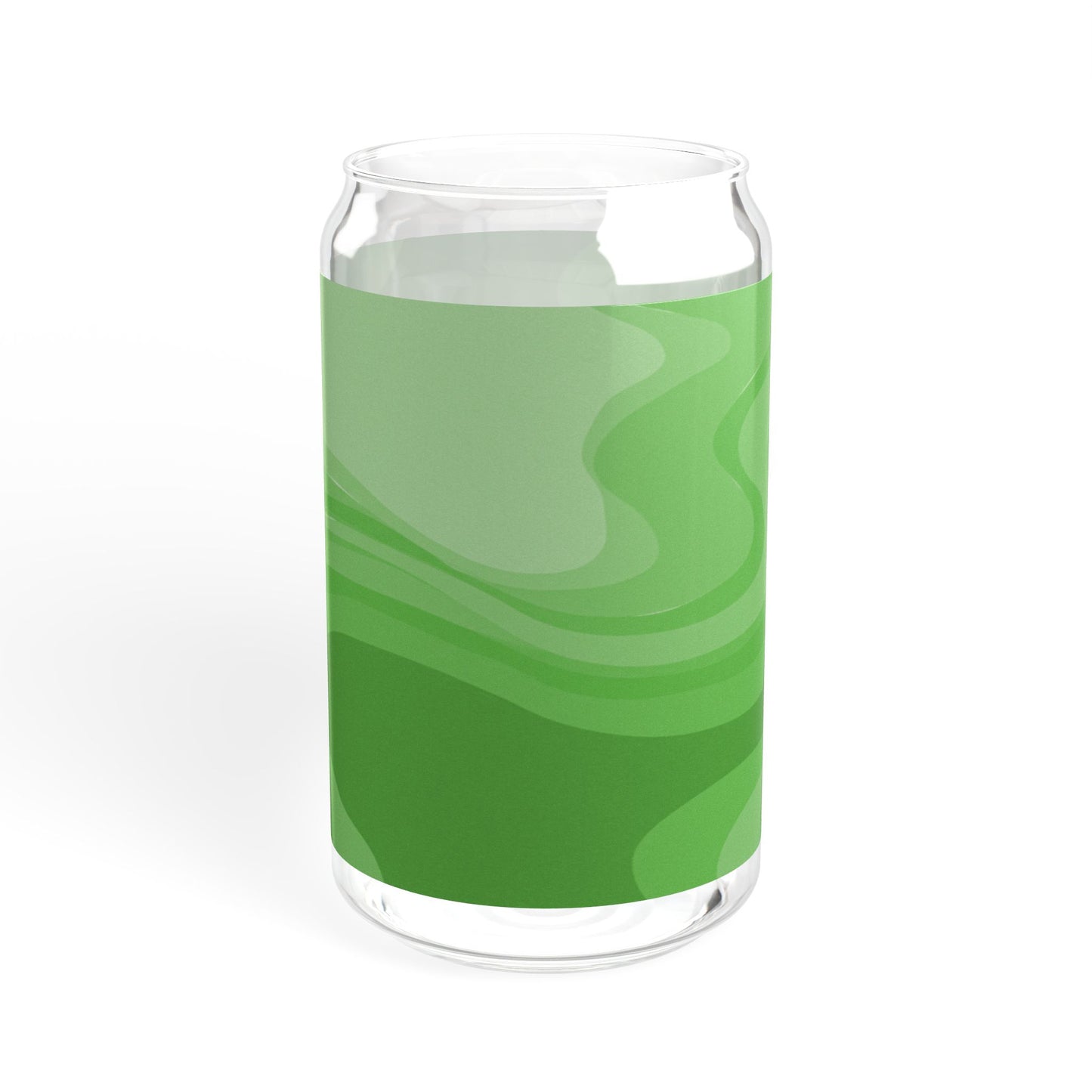 Greenie Meanie Wavey Sipper Glass, 16oz