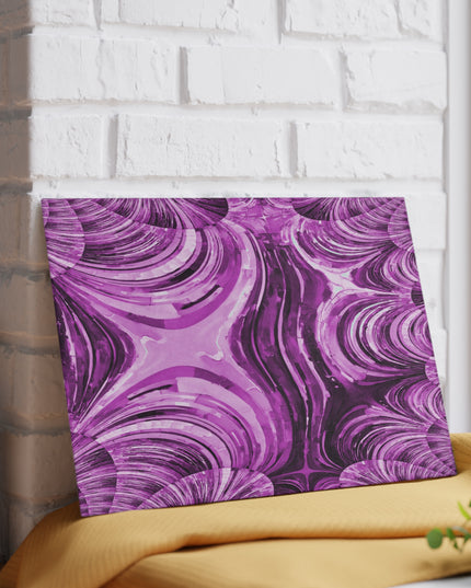 Uzi Spiral Powder Lavender Pastel 8" x 11" Glass Cutting Board