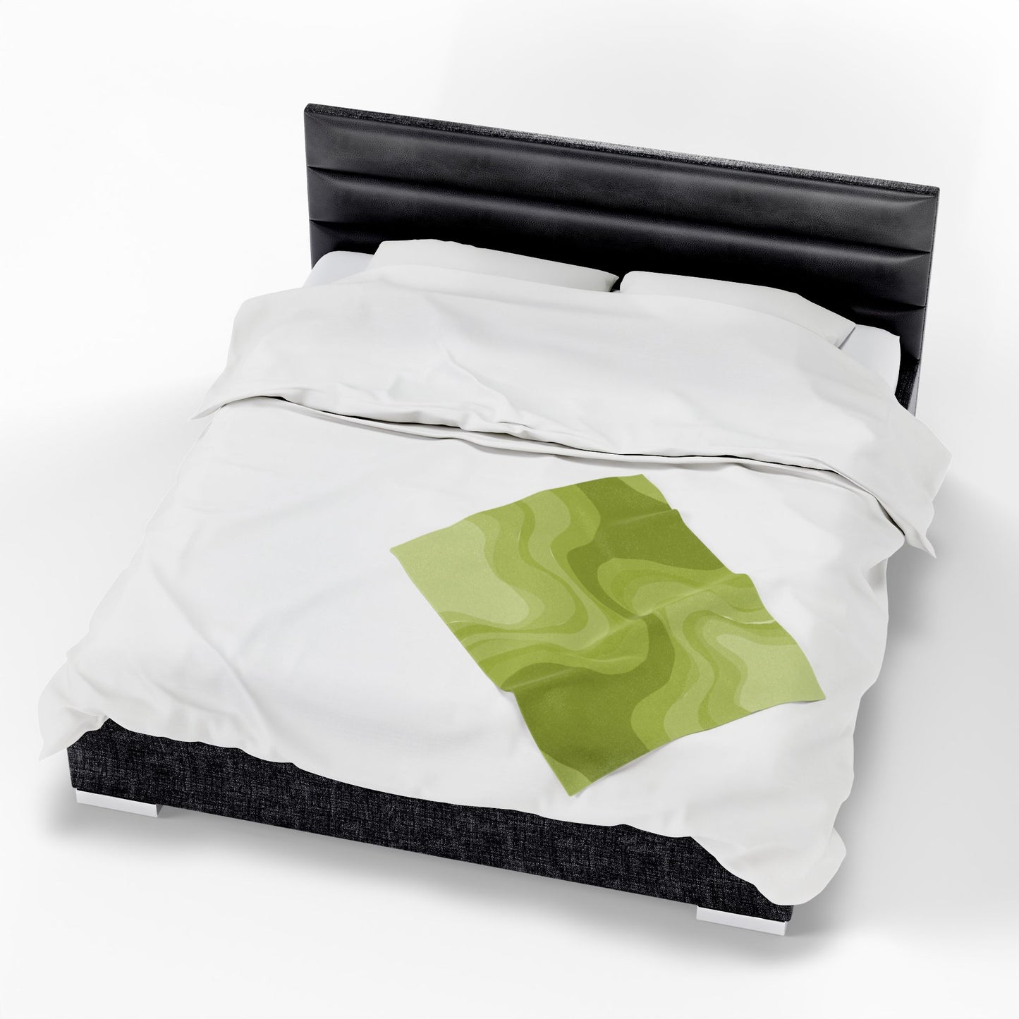 Lemon Wavey Velveteen Plush Blanket, 30" x 40"