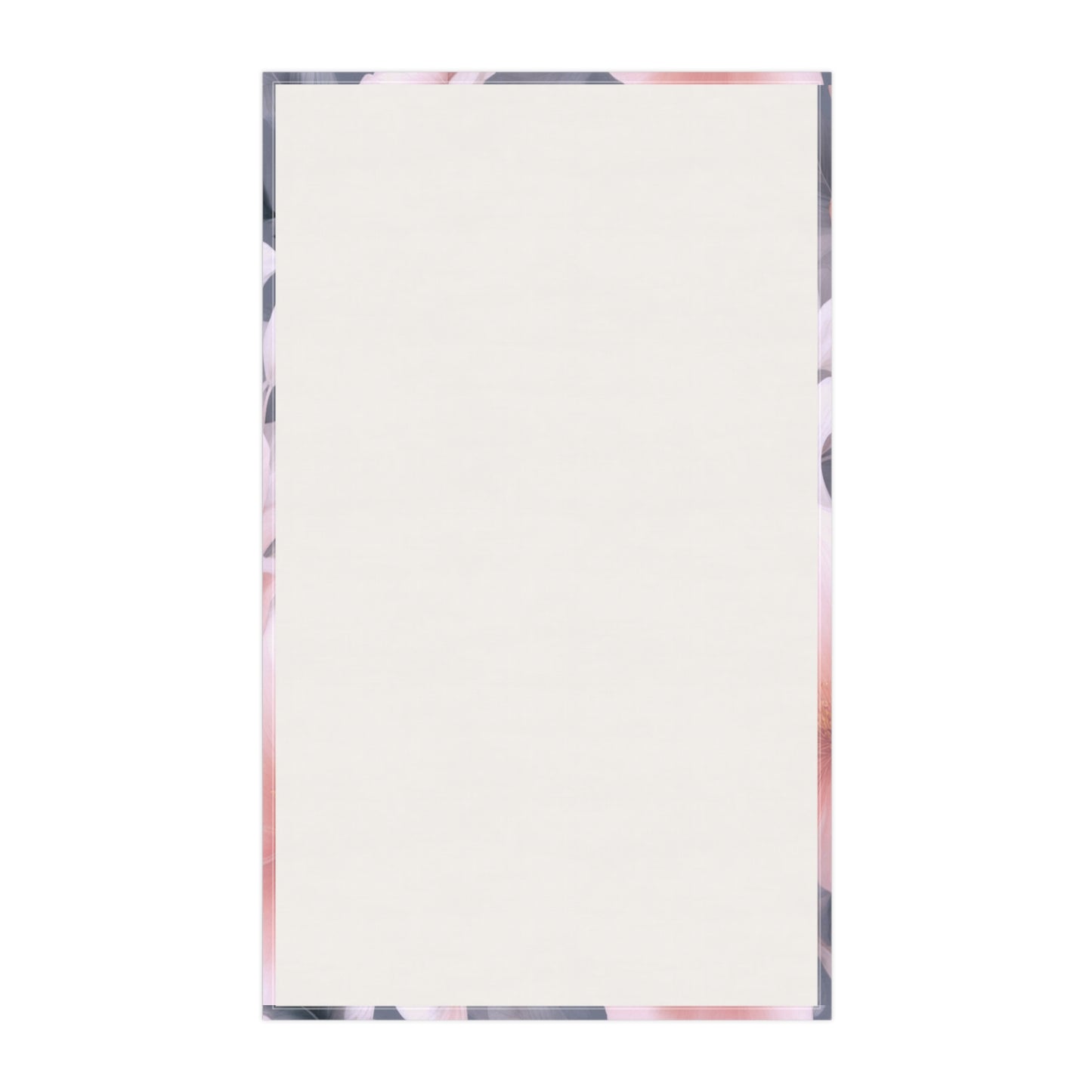 Peach and Blue Gray Floral Bunch Tea Towels (cotton, poly), 18" x "30